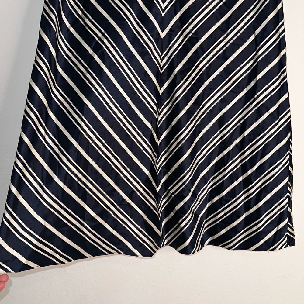 Vintage Pendleton 100% Silk Chevron Midi Skirt Women’s 12 Timeless Preppy - Picture 3 of 13